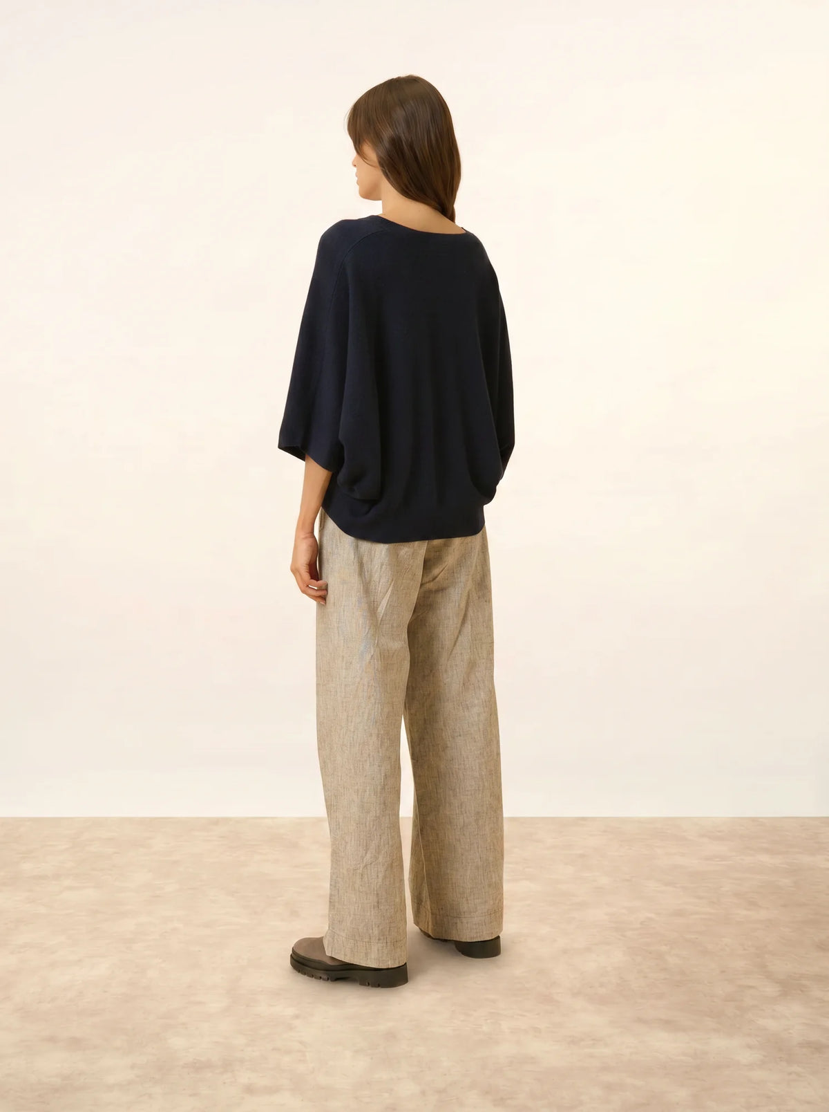 POLO Sweater V-Neck Batwing Navy