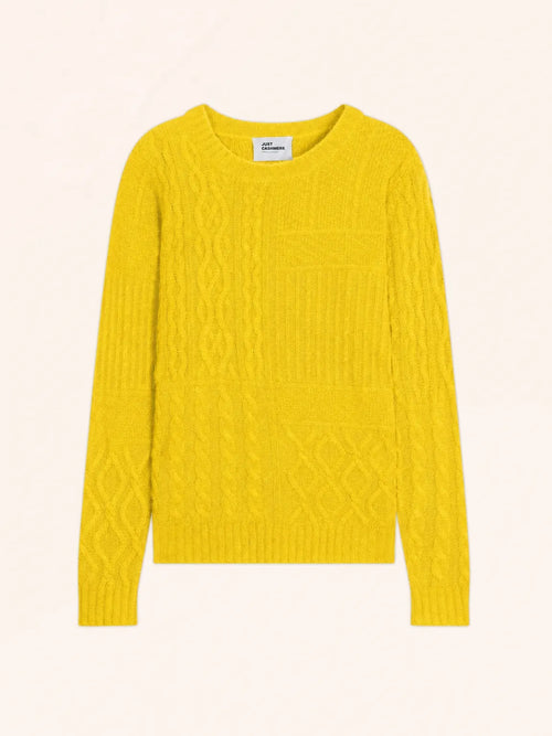 AMALA Sweater Crew Neck 6 Ply Lemon