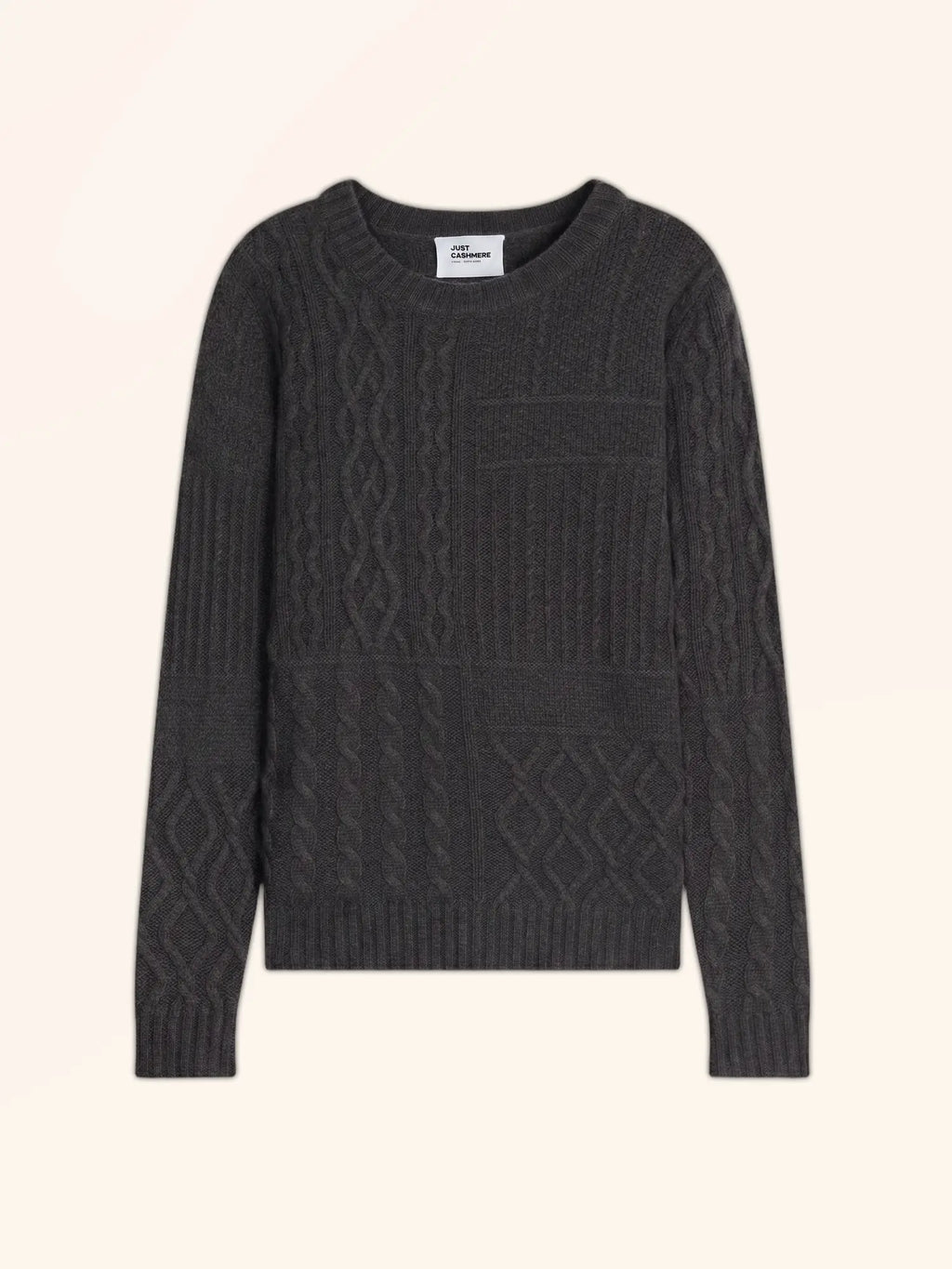 AMALA Pull Col Rond 6 Fils Carbone Chiné