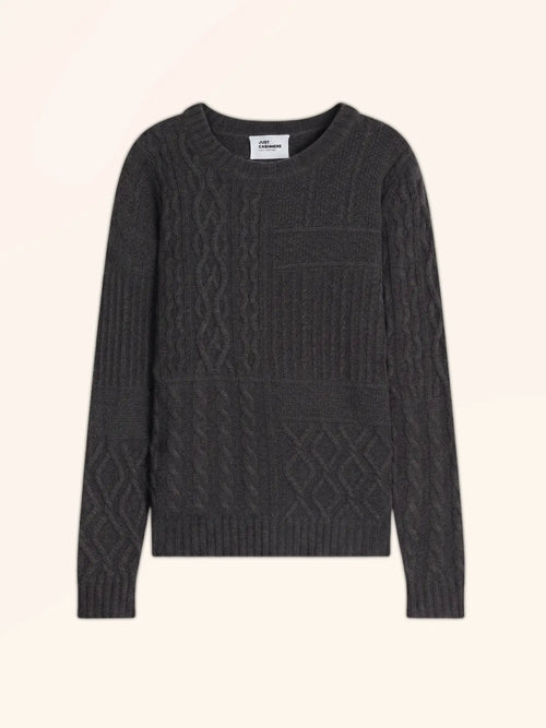AMALA Sweater Crew Neck 6 Ply Heather Carbon