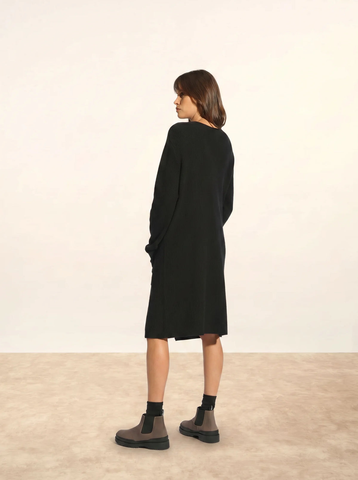 DACHE Cardigan Long Col V Noir