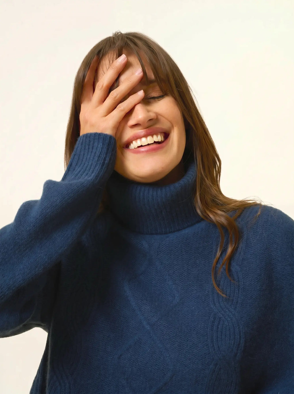 DOLMA Pullover Rollkragen 6-fädig Petrolblau