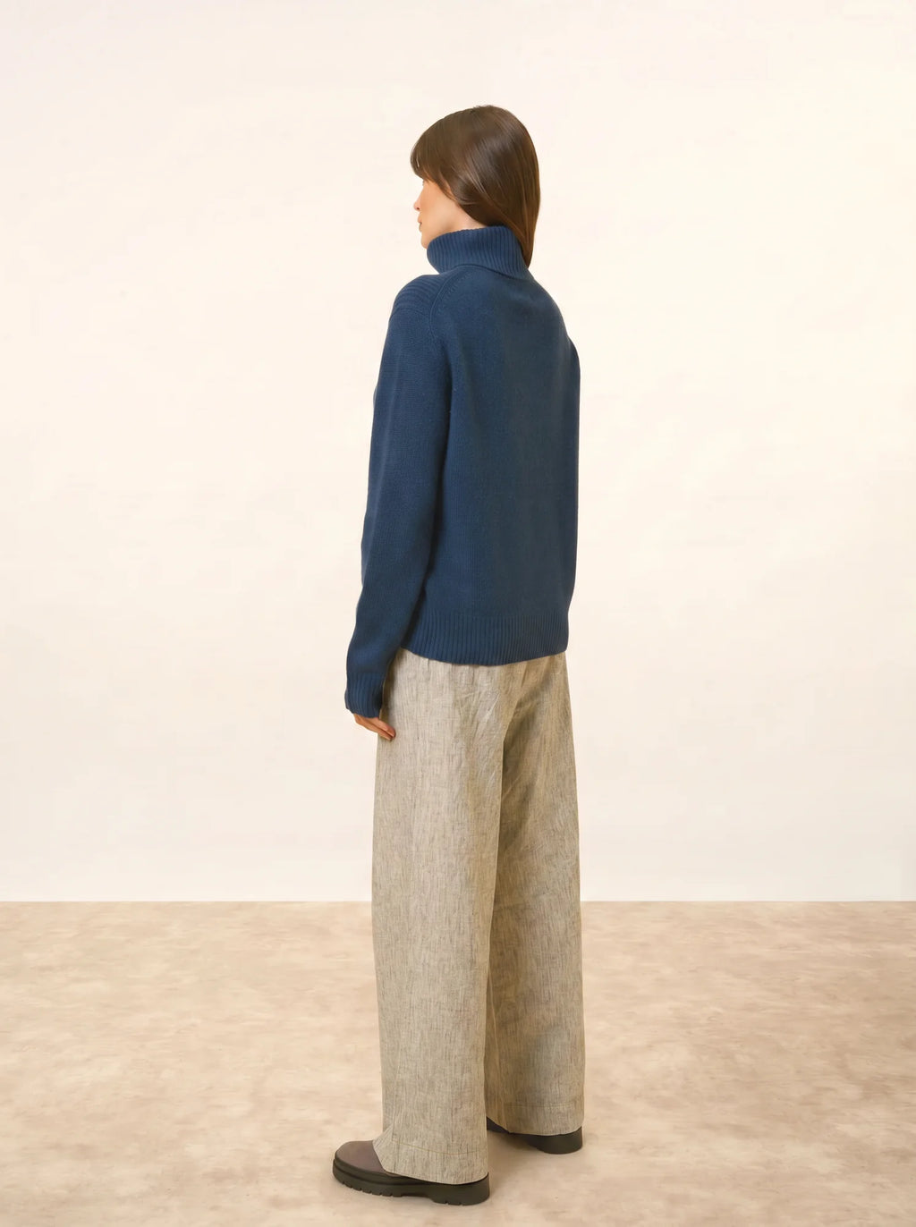 DOLMA Pullover Rollkragen 6-fädig Petrolblau