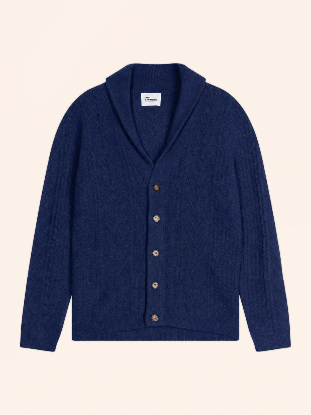 GARMA Veste Boutonnée Col Châle 6 Fils Bleu Nuit