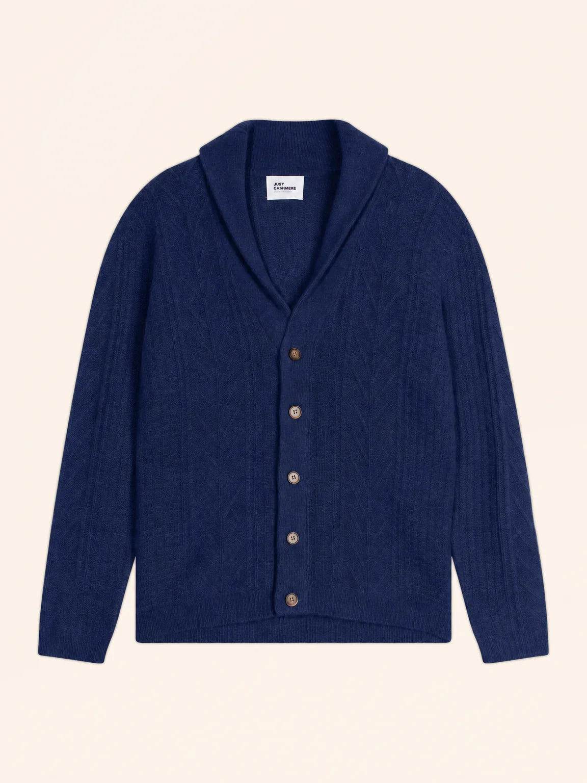 GARMA Veste Boutonnée Col Châle 6 Fils Bleu Nuit