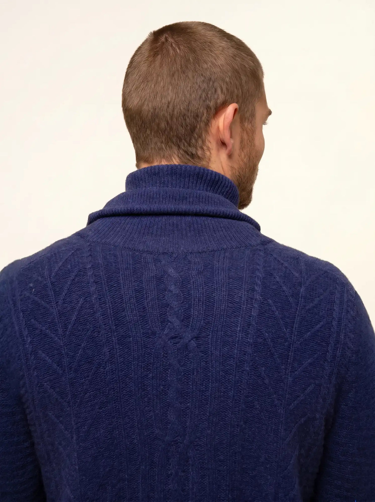 GARMA Veste Boutonnée Col Châle 6 Fils Bleu Nuit