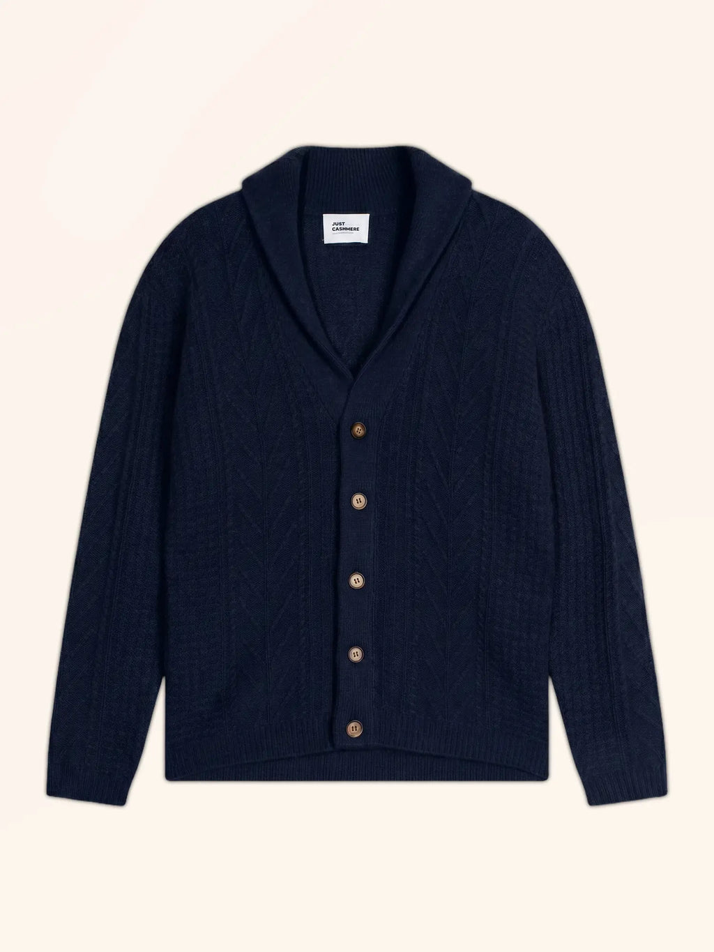 GARMA Veste Boutonnée Col Châle 6 Fils Bleu Marine