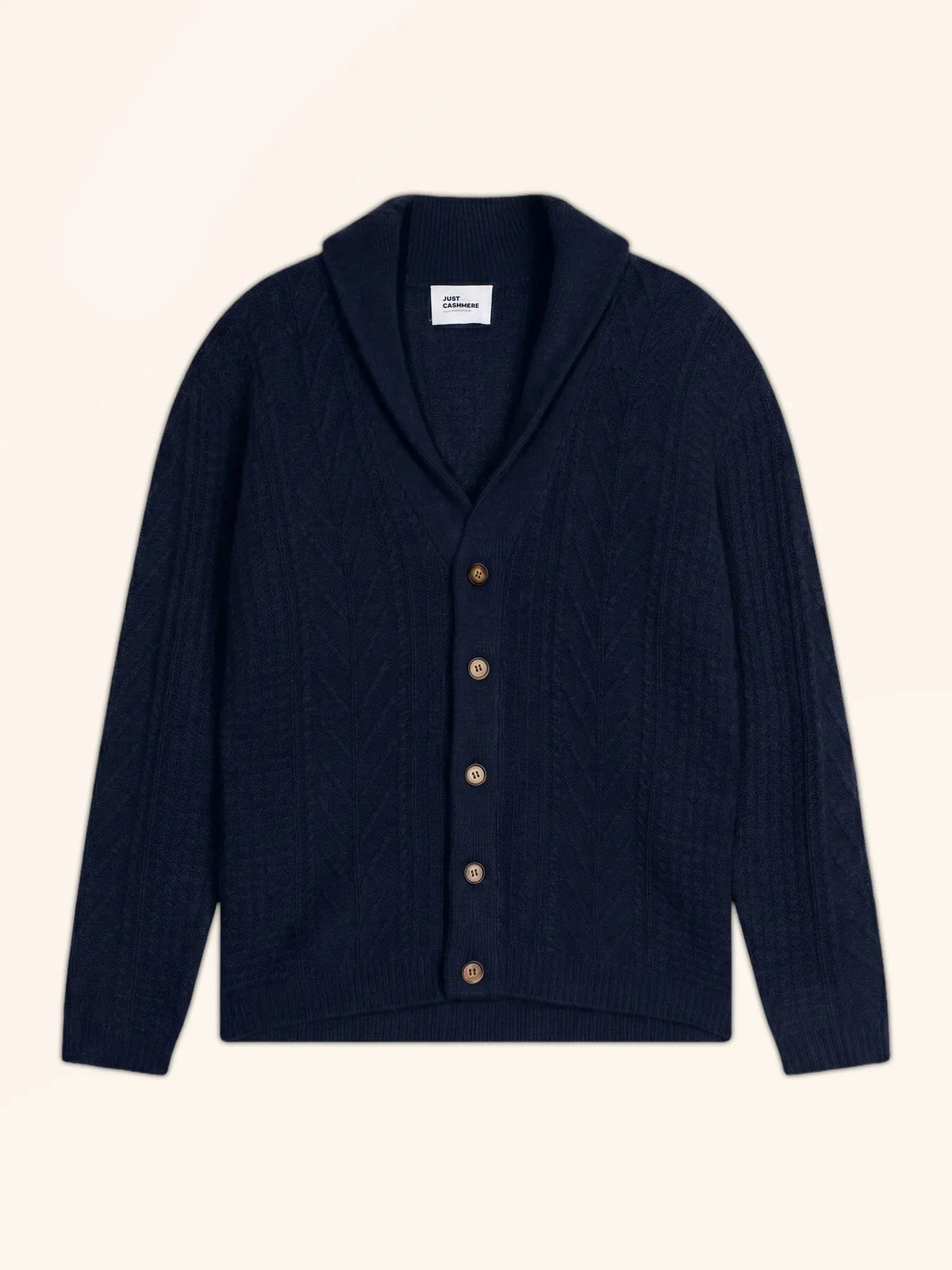 GARMA Veste Boutonnée Col Châle 6 Fils Bleu Marine