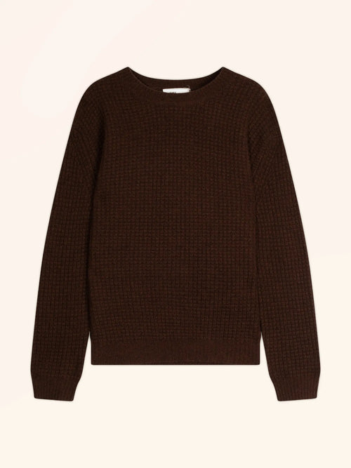 ASSAM Sweater Crew Neck 6 Ply Coffee