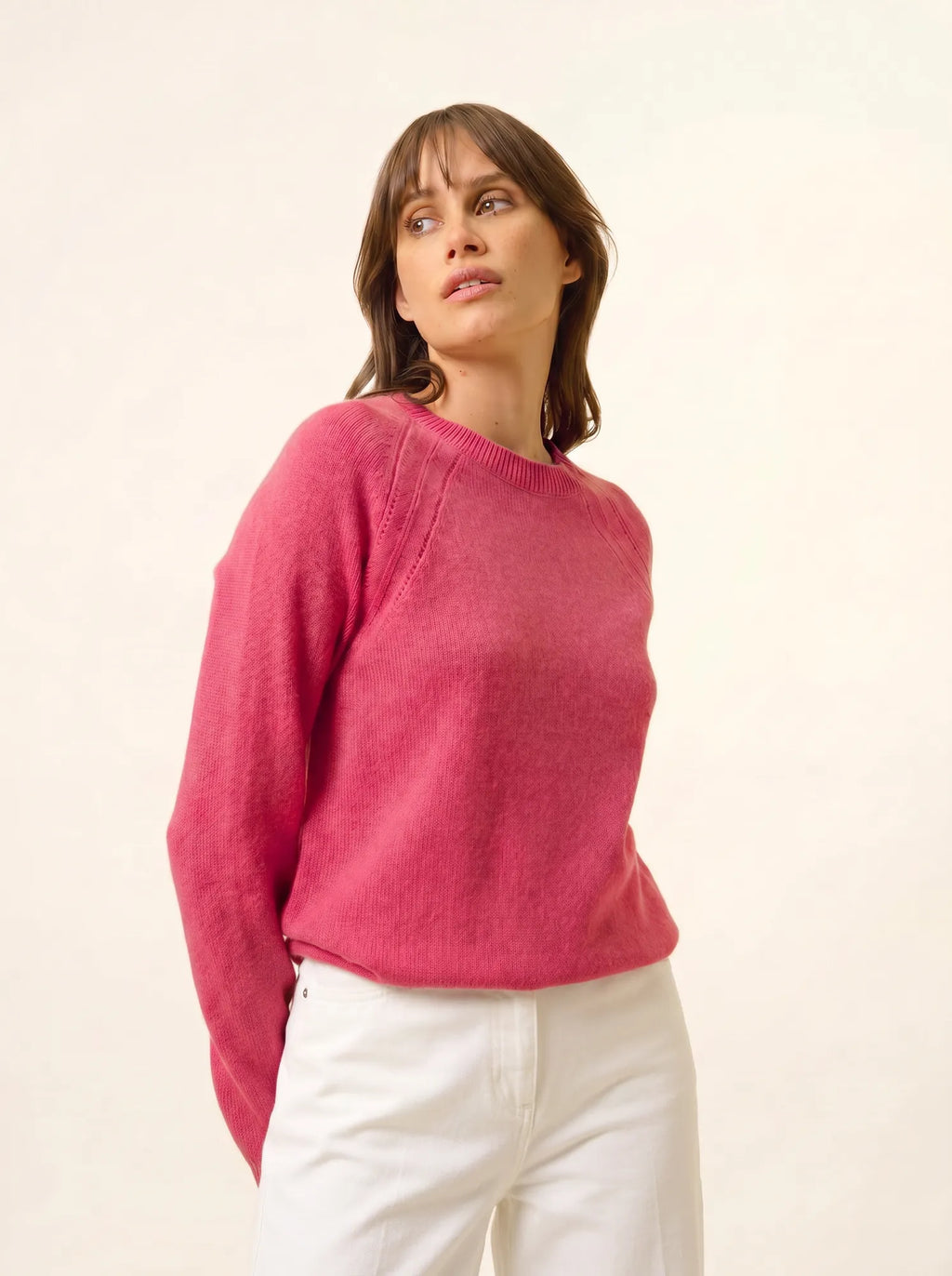 AREQUIPA Sweater Crew Neck 4 Ply Strawberry