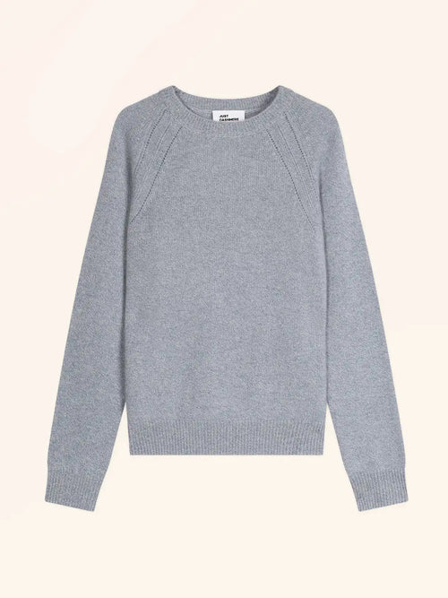 AREQUIPA Sweater Crew Neck 4 Ply Ivory Blue
