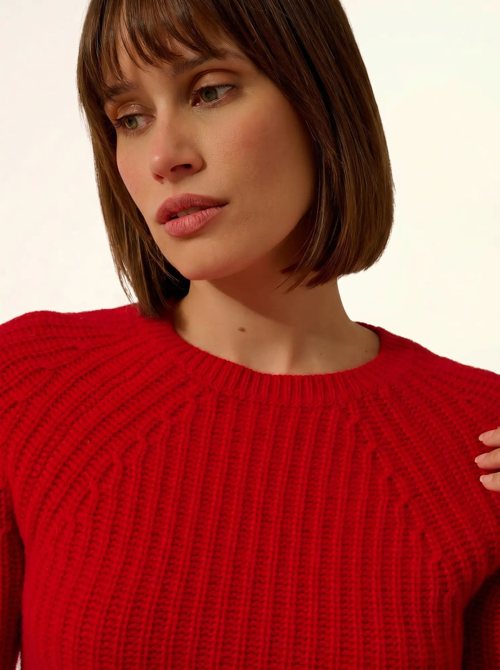 PUCALLPA Pull Court Col Rond 8 Fils Rouge