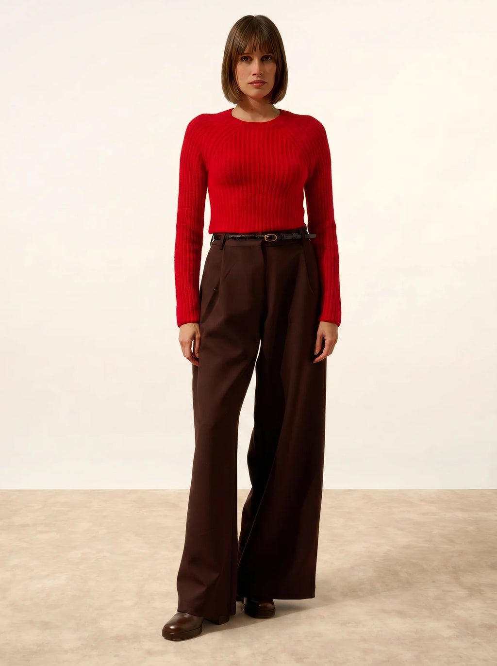 PUCALLPA Pull Court Col Rond 8 Fils Rouge