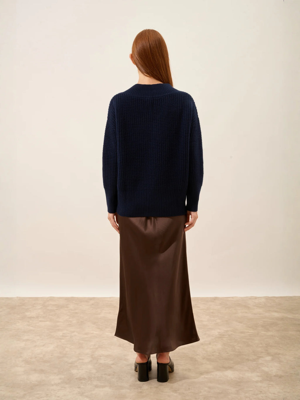 TACNA Pull Col V 8 Fils Bleu Marine