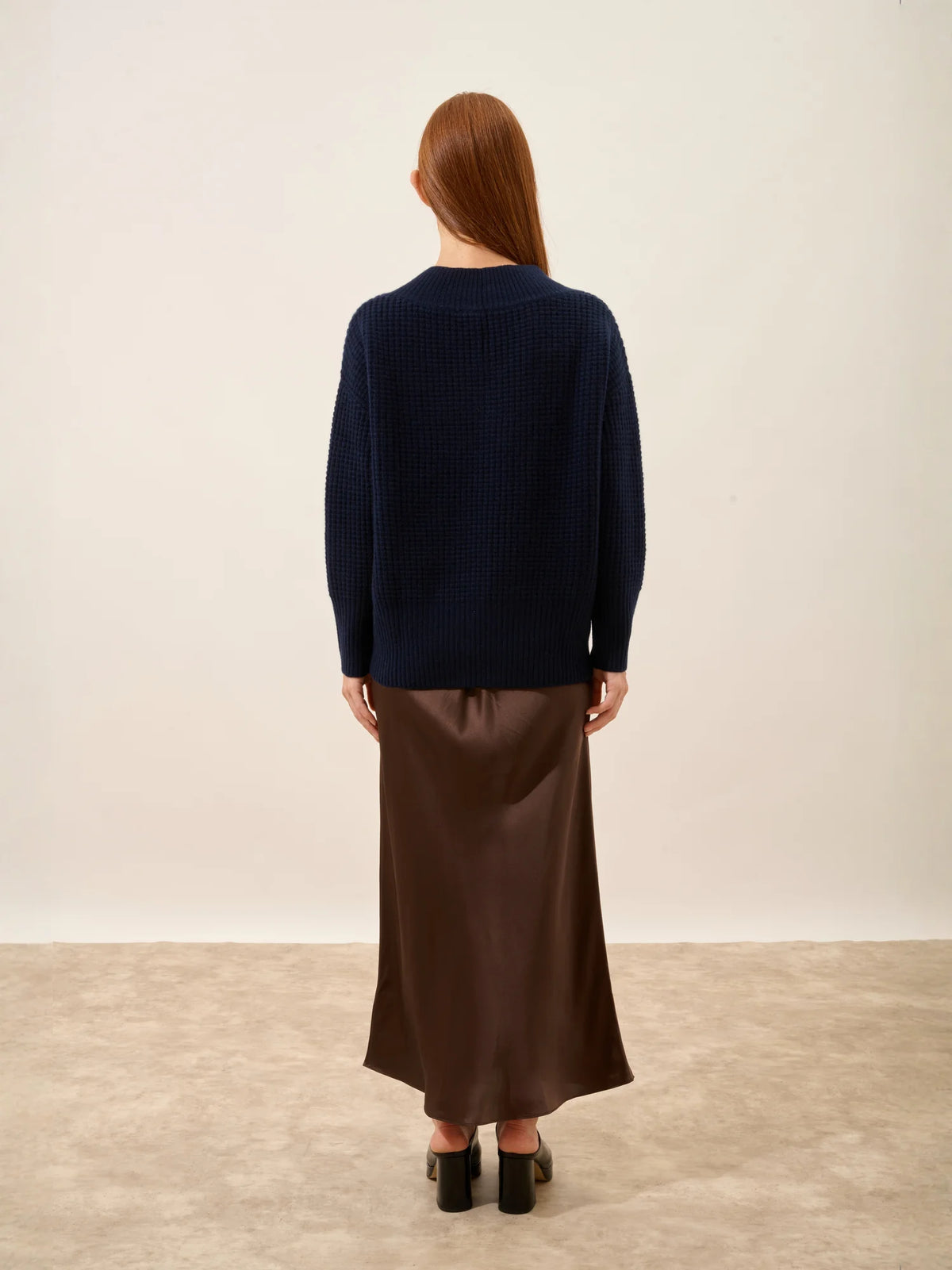 TACNA Pull Col V 8 Fils Bleu Marine