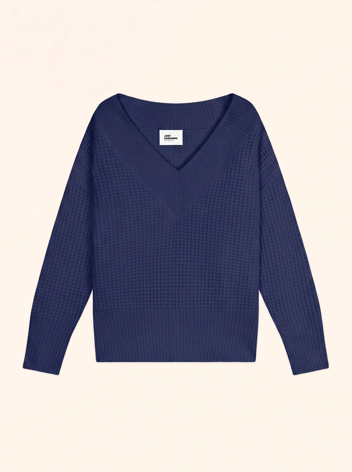 TACNA Pull Col V 8 Fils Bleu Nuit