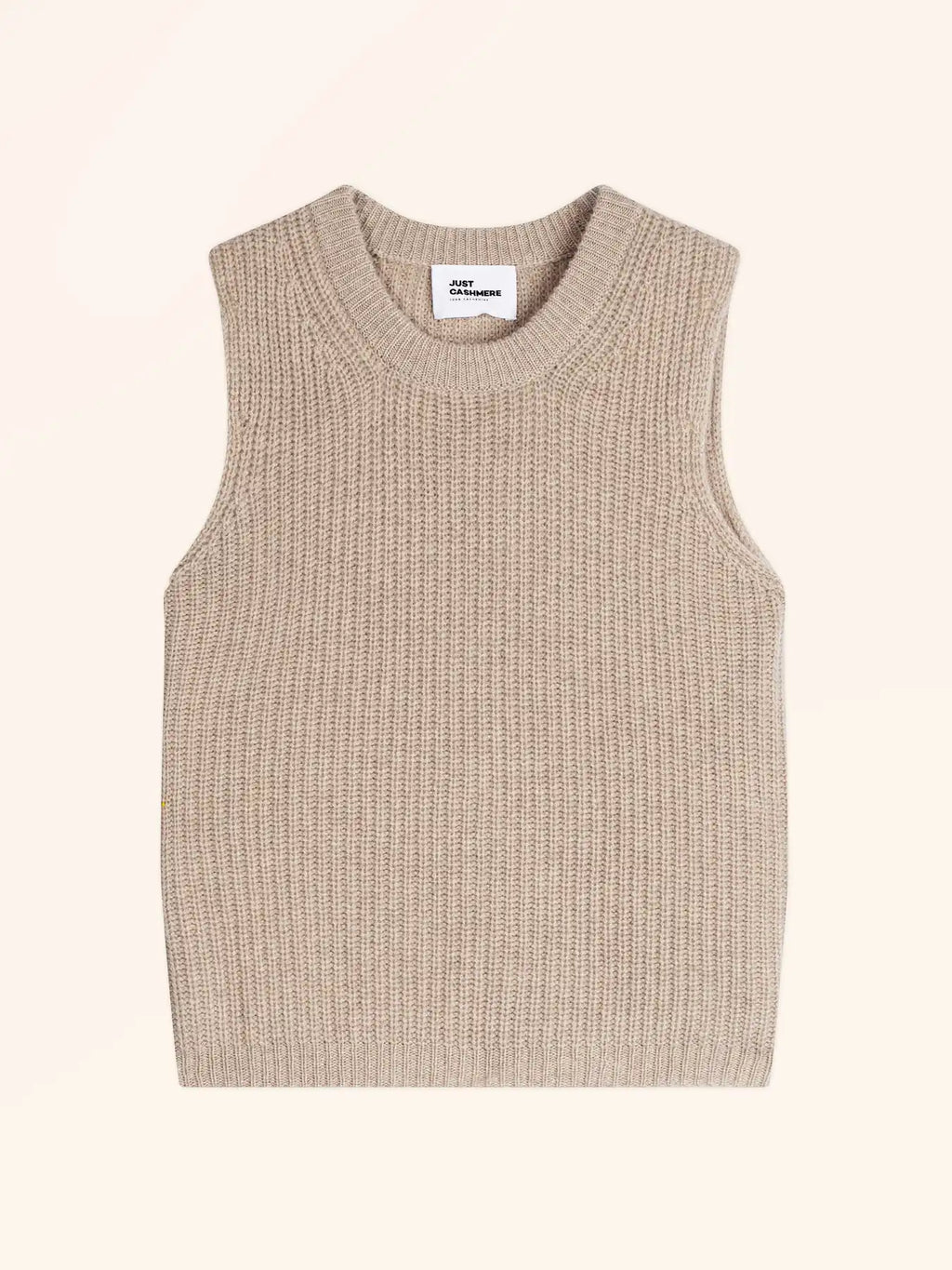 DAMPA Tank Top Crew Neck 6 Ply Light Heather Camel