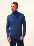 ELLIOT Gilet Zippé Capuche Océan Chiné