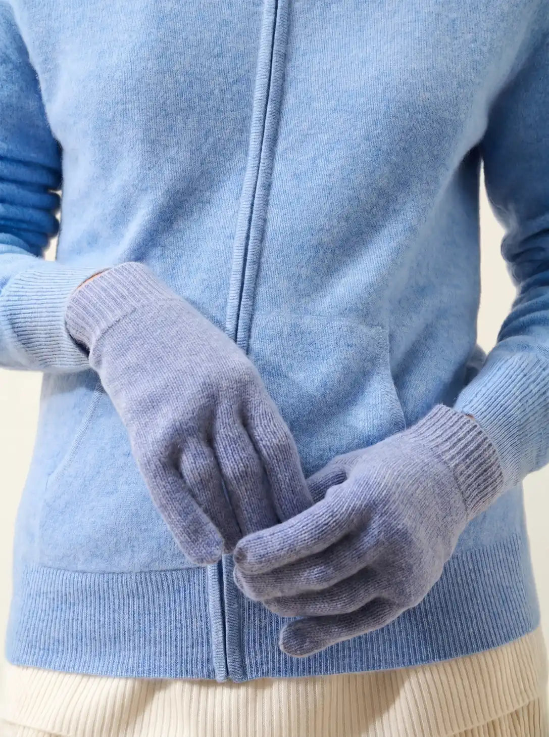 YANN Gants 4 Fils Ciel Chiné