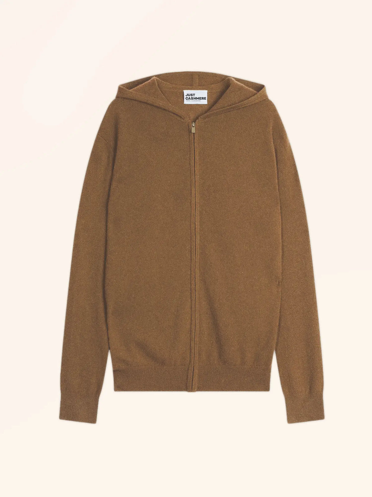 ELLIOT Gilet Zippé Capuche Noisette