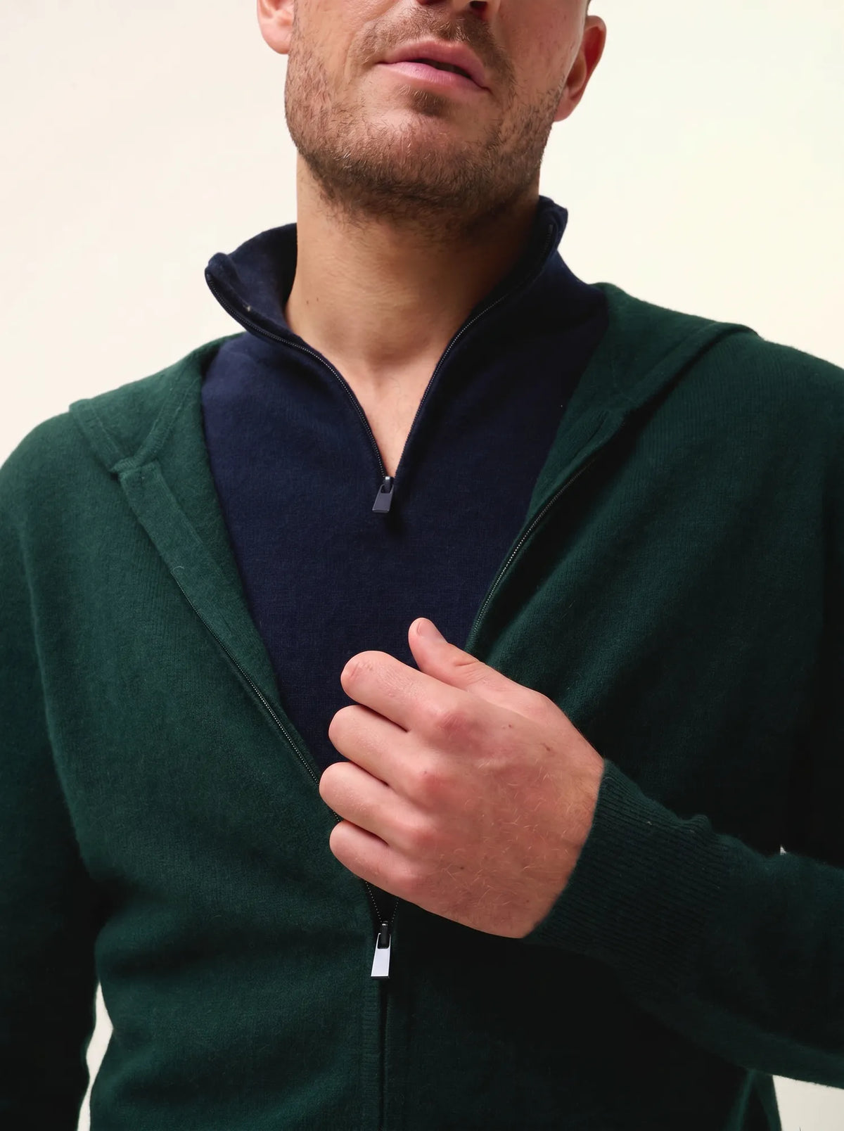 ELLIOT Gilet Zippé Capuche Cyprès