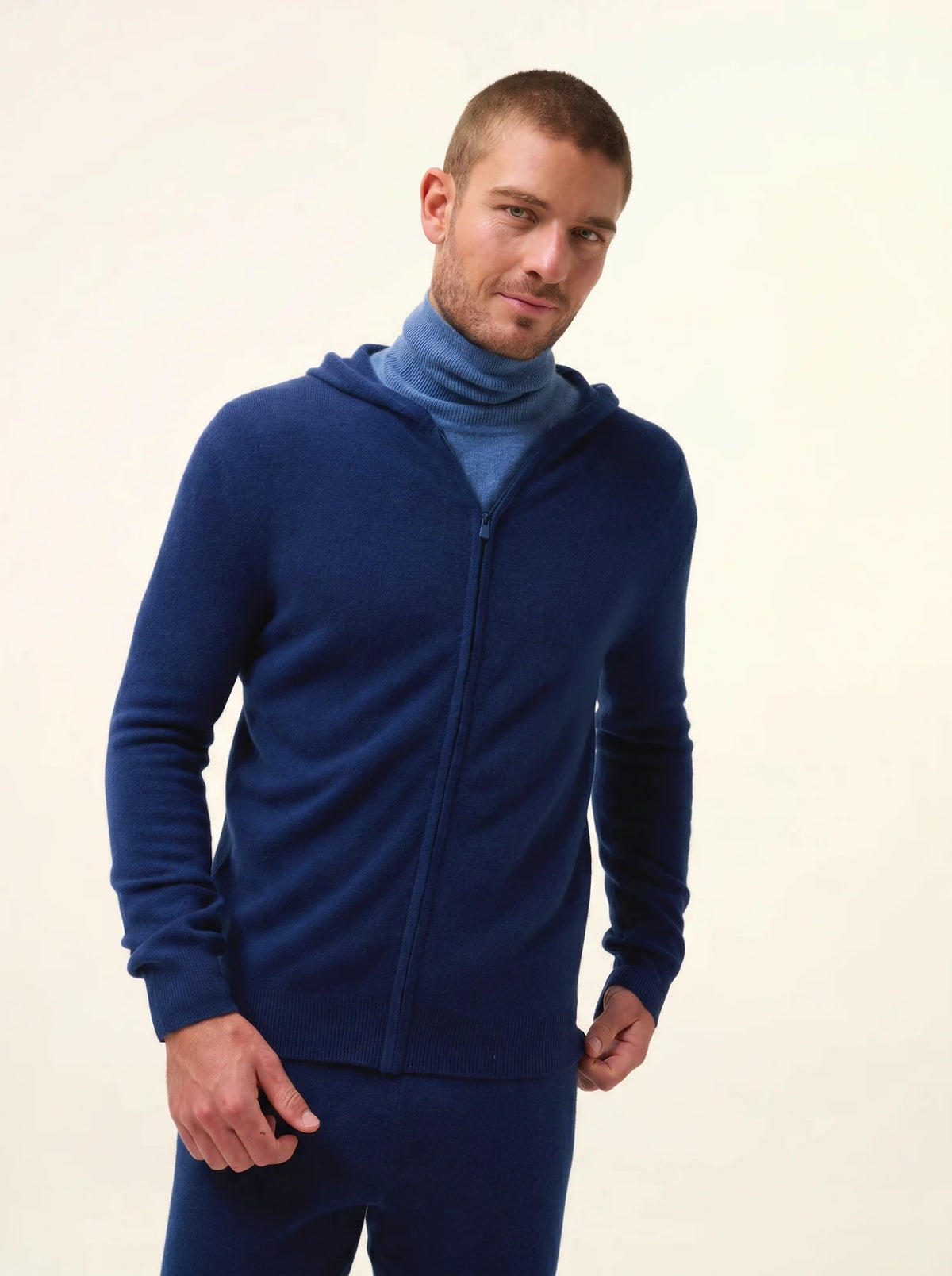 ELLIOT Gilet Zippé Capuche Minuit