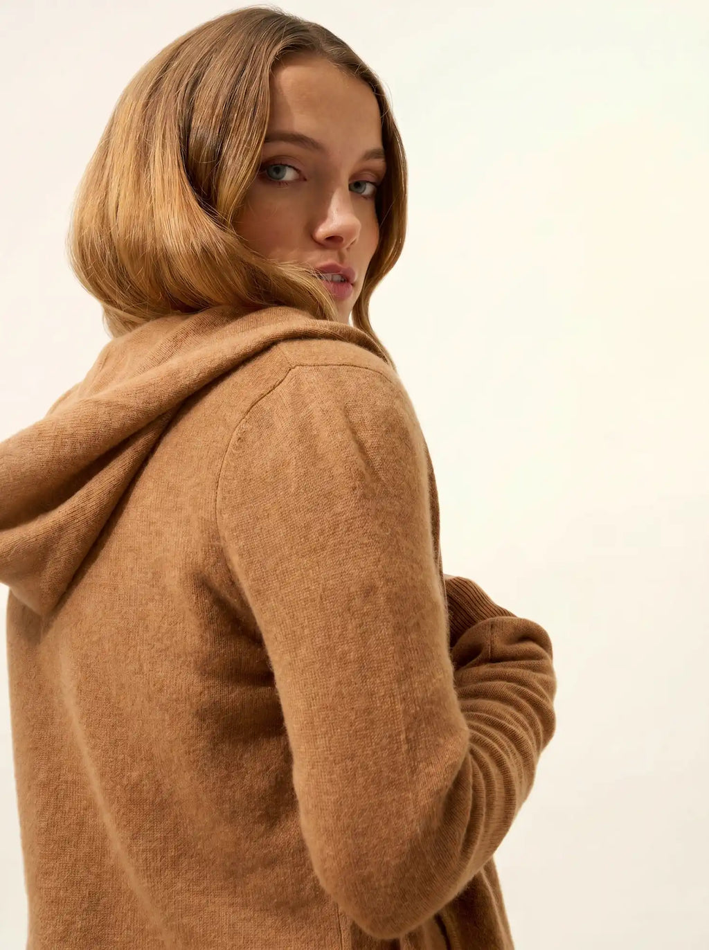 DEBBIE Gilet Zippé Capuche Noisette