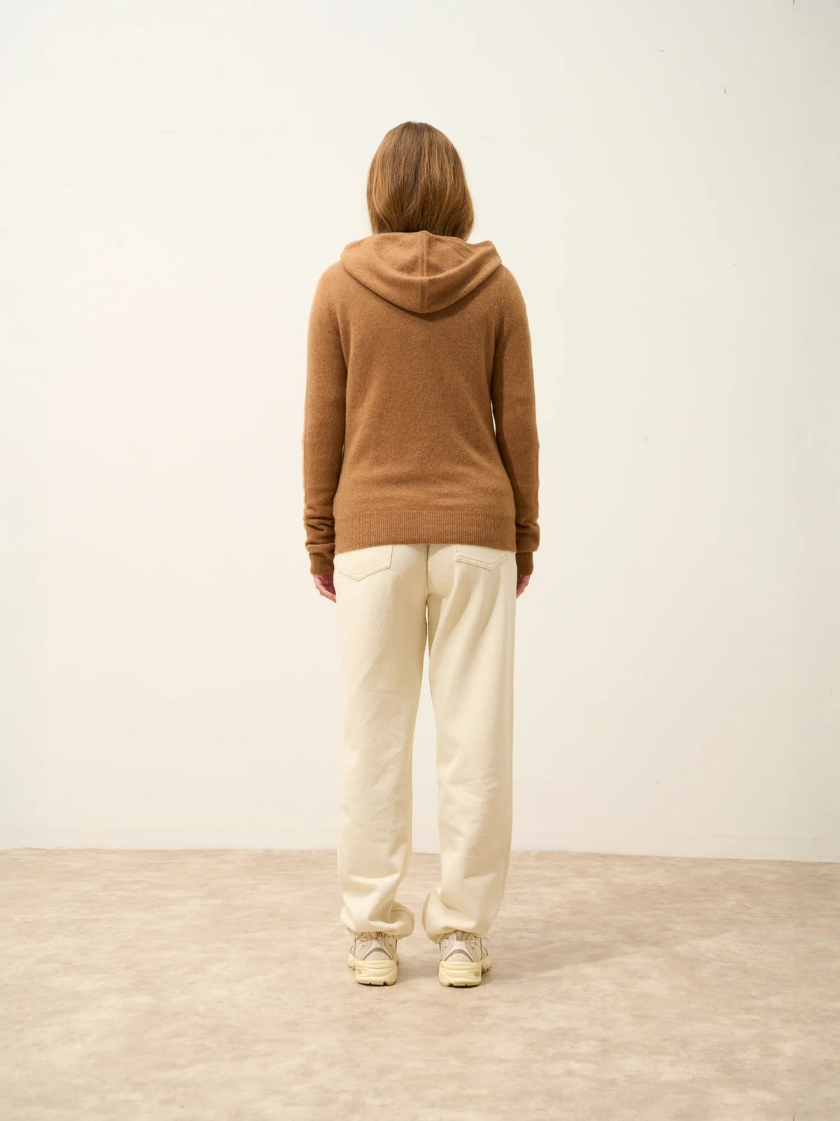 DEBBIE Gilet Zippé Capuche Noisette