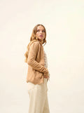 DEBBIE Gilet Zippé Capuche Sahara