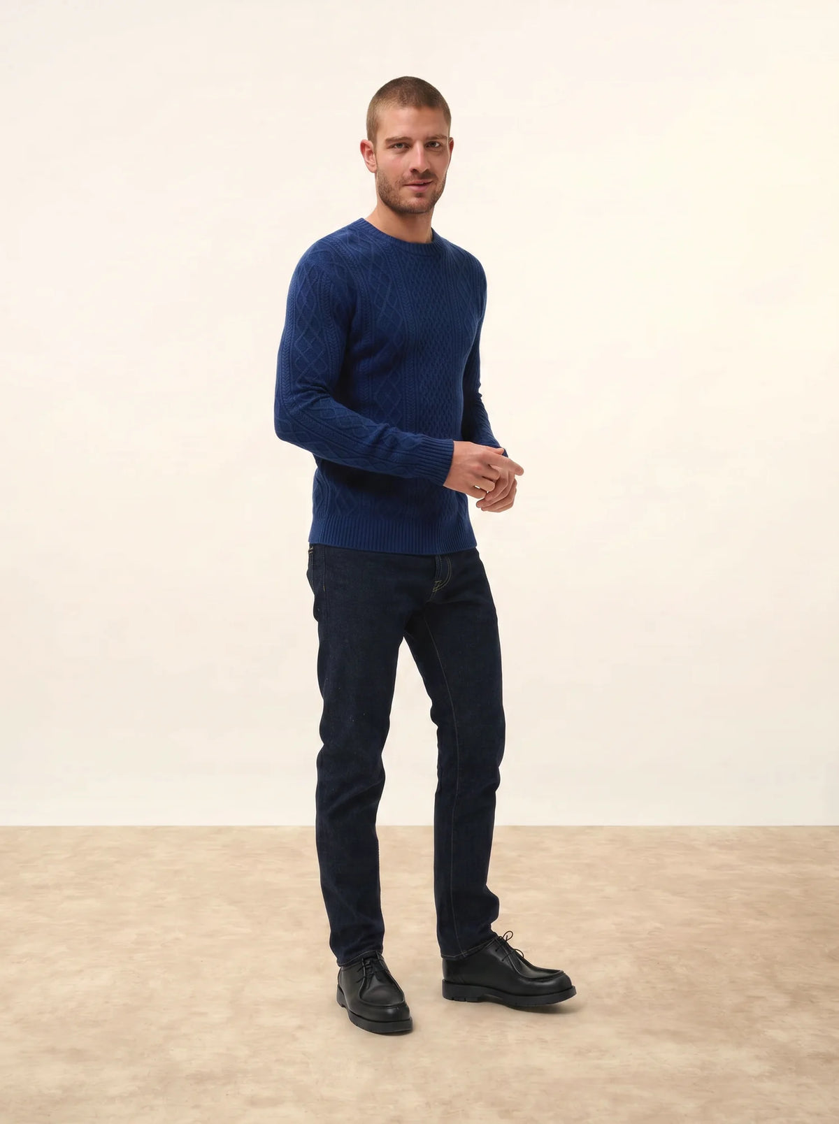 THURID Sweater Crew Neck 4 Ply Midnight