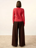 LYND Sweater Crew Neck Sailor 4 Ply Coral
