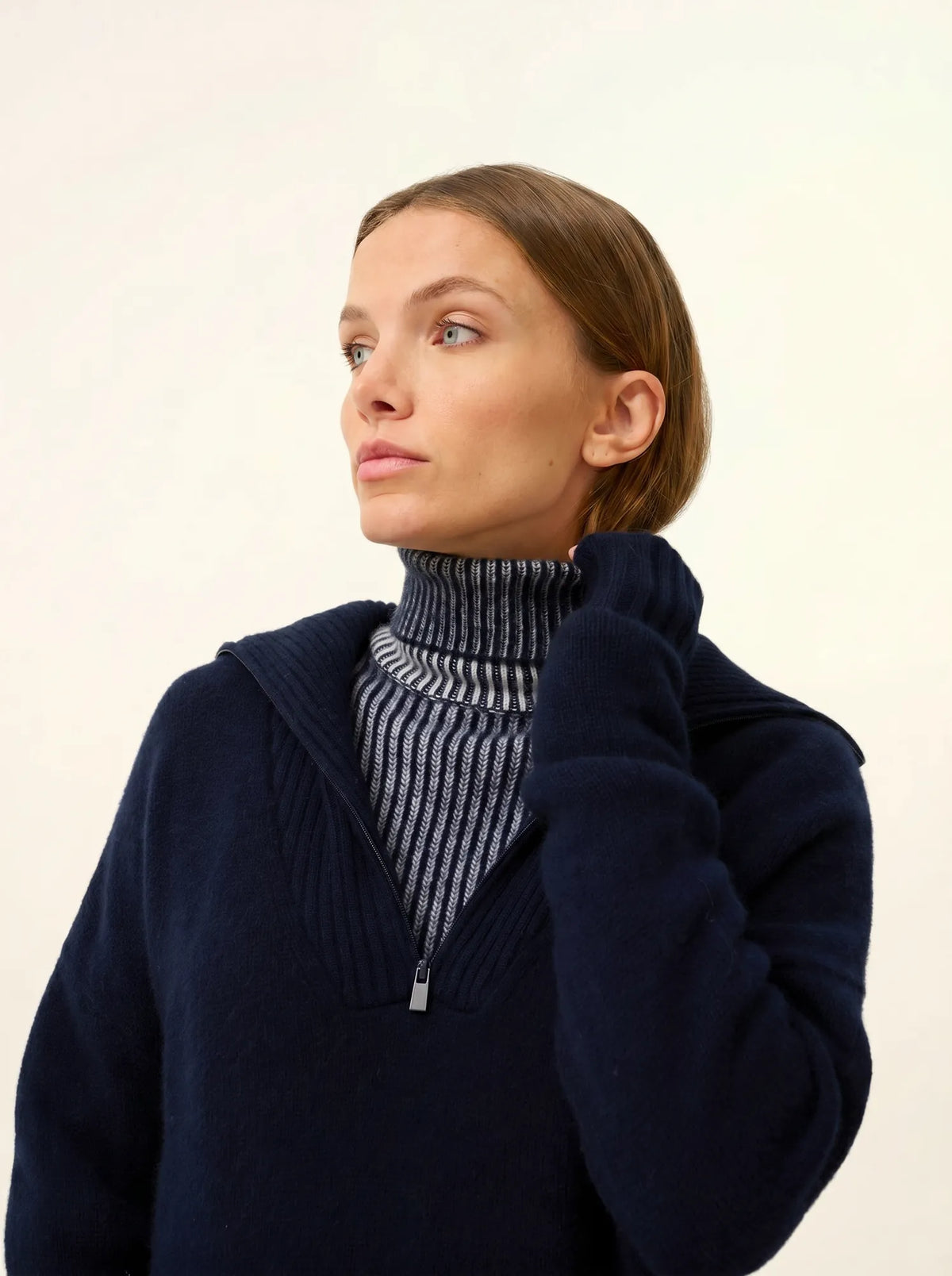 AKAR Pull Camionneur 6 Fils Bleu Marine