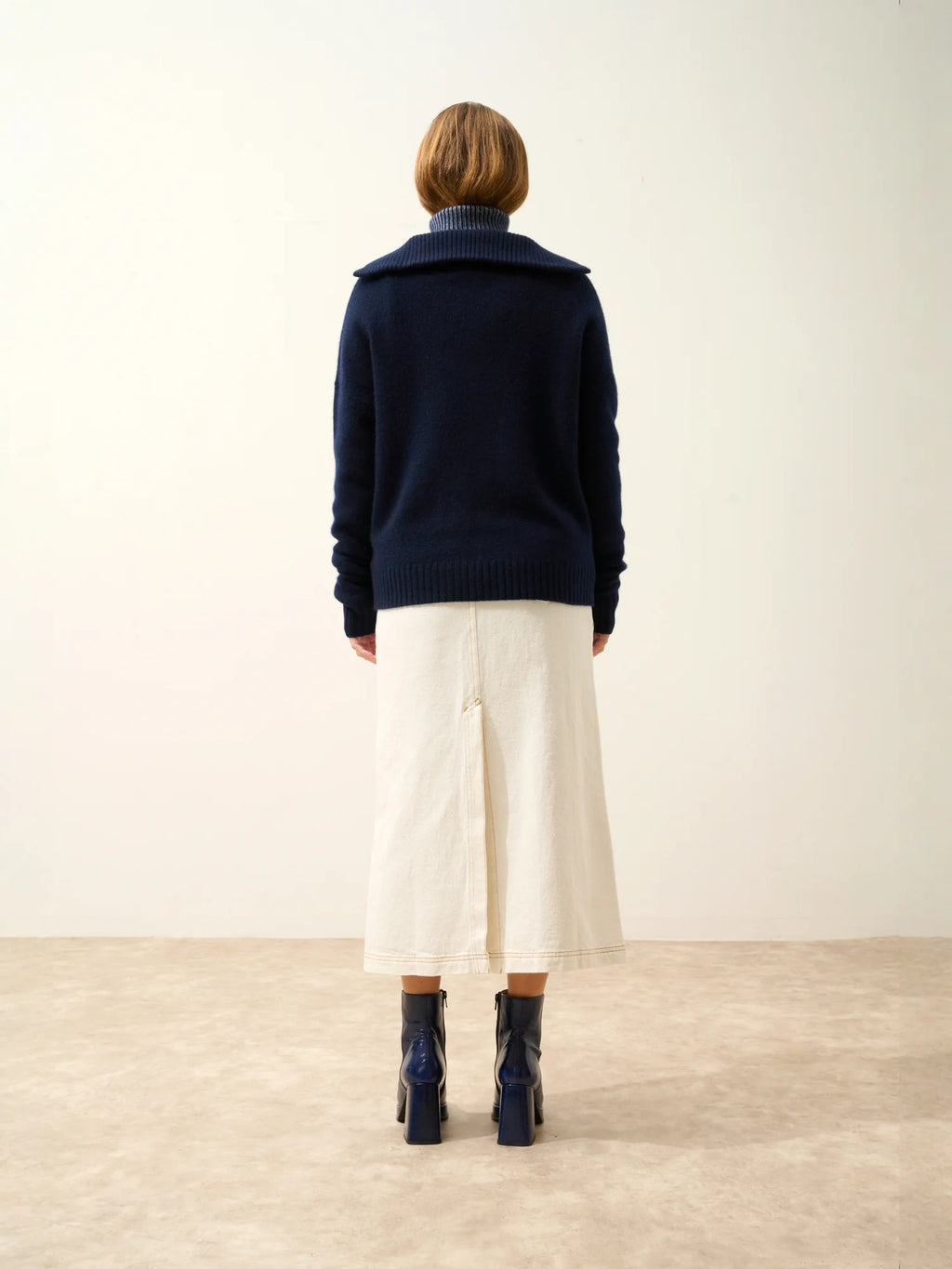 AKAR Pull Camionneur 6 Fils Bleu Marine