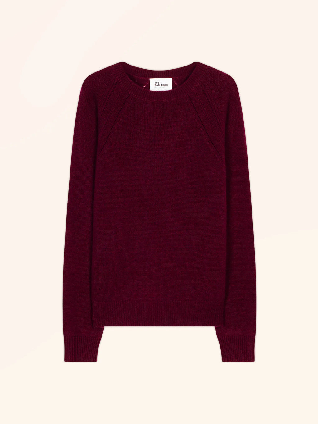 AREQUIPA Pull Col Rond 4 Fils Bordeaux