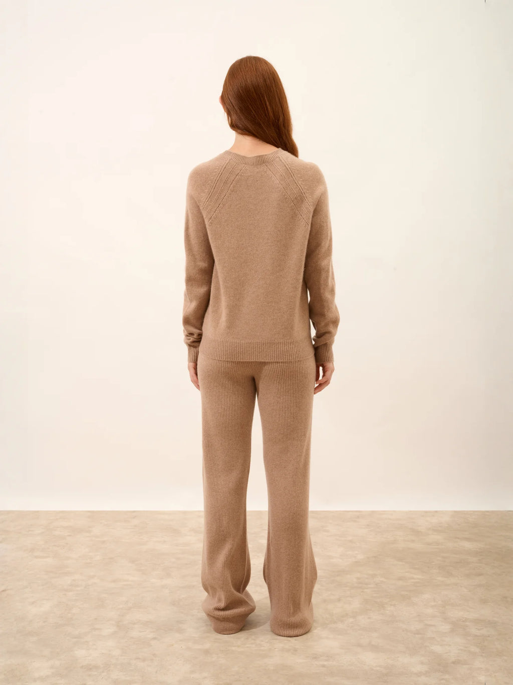 AREQUIPA Pullover Rundhalsausschnitt 4-fädig Camel meliert