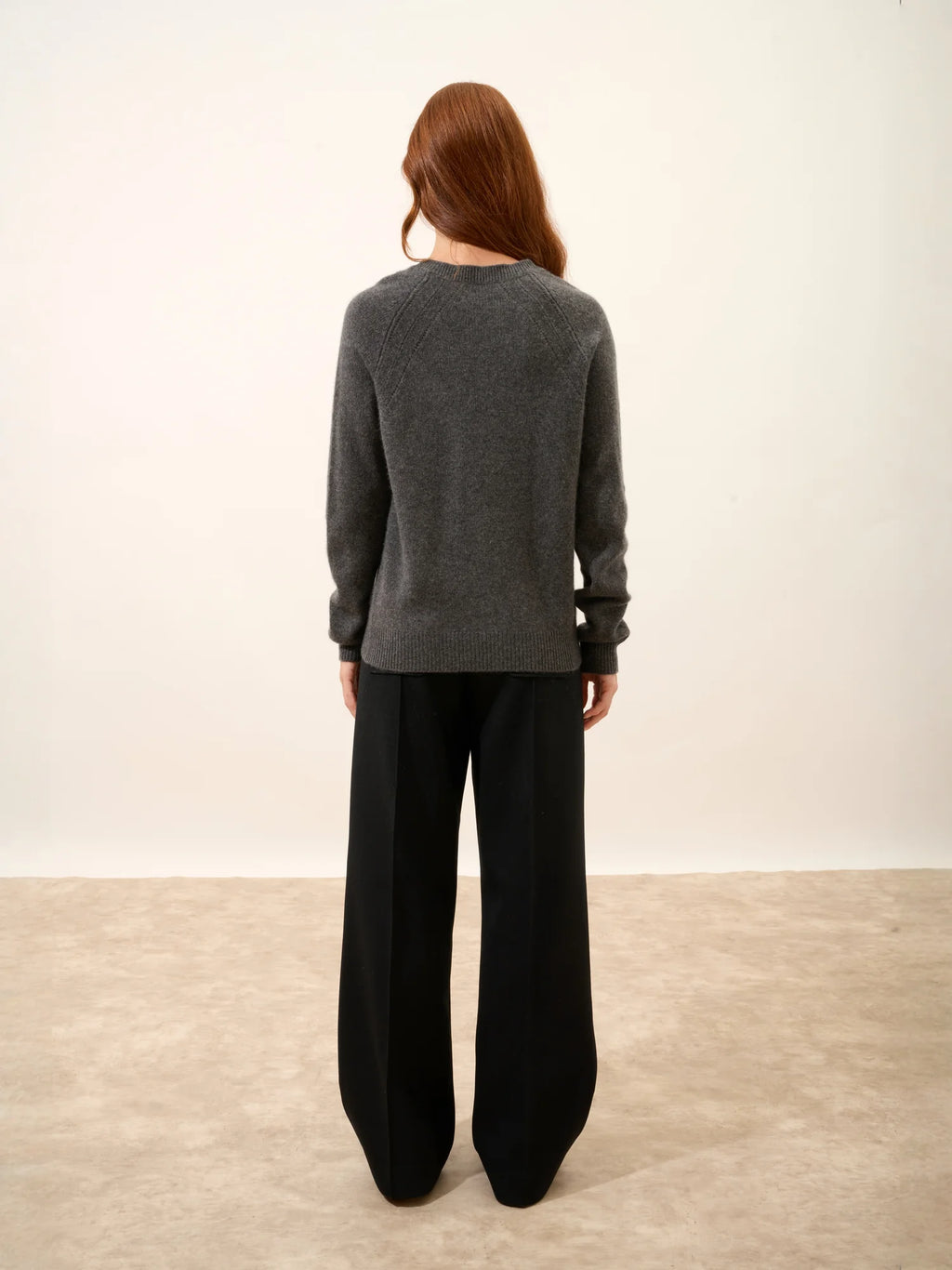 AREQUIPA Sweater Crew Neck 4 Ply Heather Charcoal