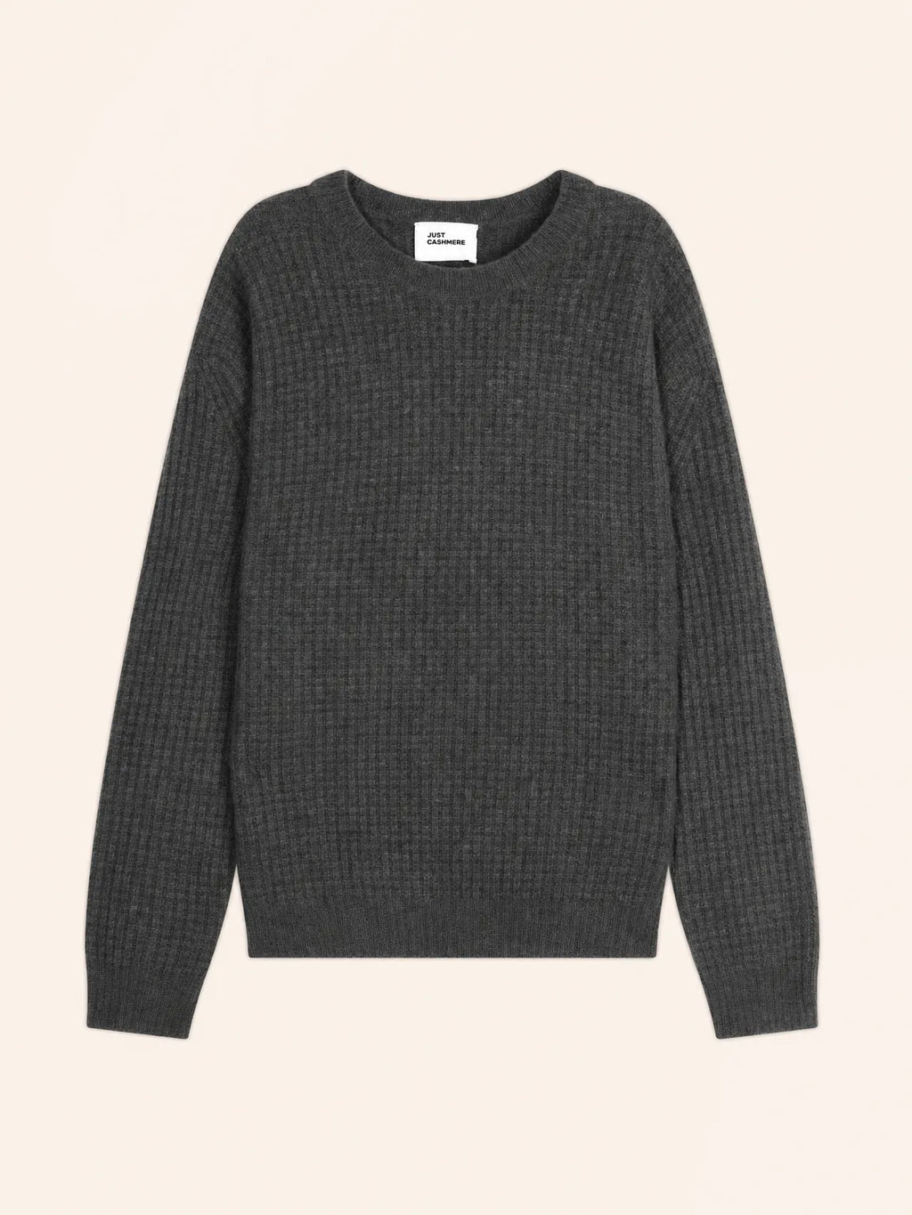 ASSAM Pull Col Rond 6 Fils Anthracite Chiné