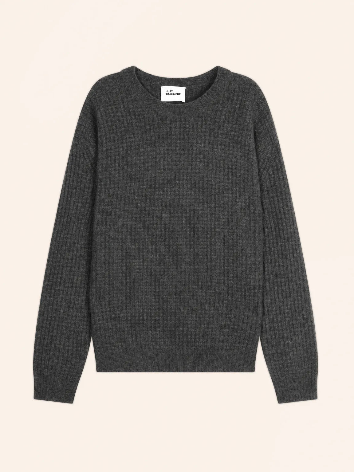 ASSAM Pull Col Rond 6 Fils Anthracite Chiné