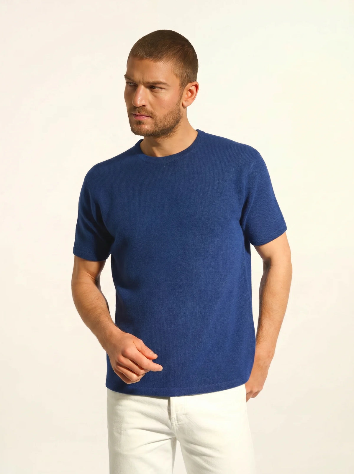 REBEKA T-Shirt Col Rond 4 Fils Minuit
