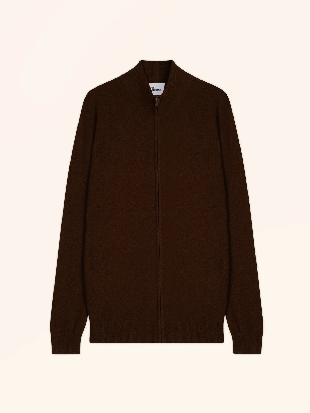 ALAN Gilet Zippé Col Montant Café