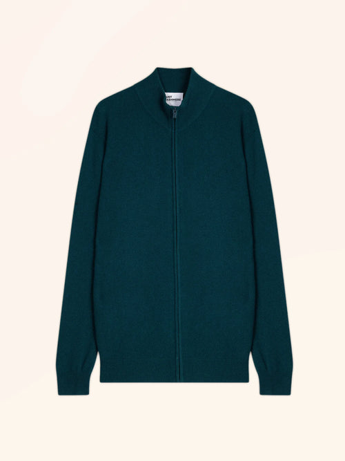 ALAN Weste mit Reißverschluss Stehkragen Petrolgrün