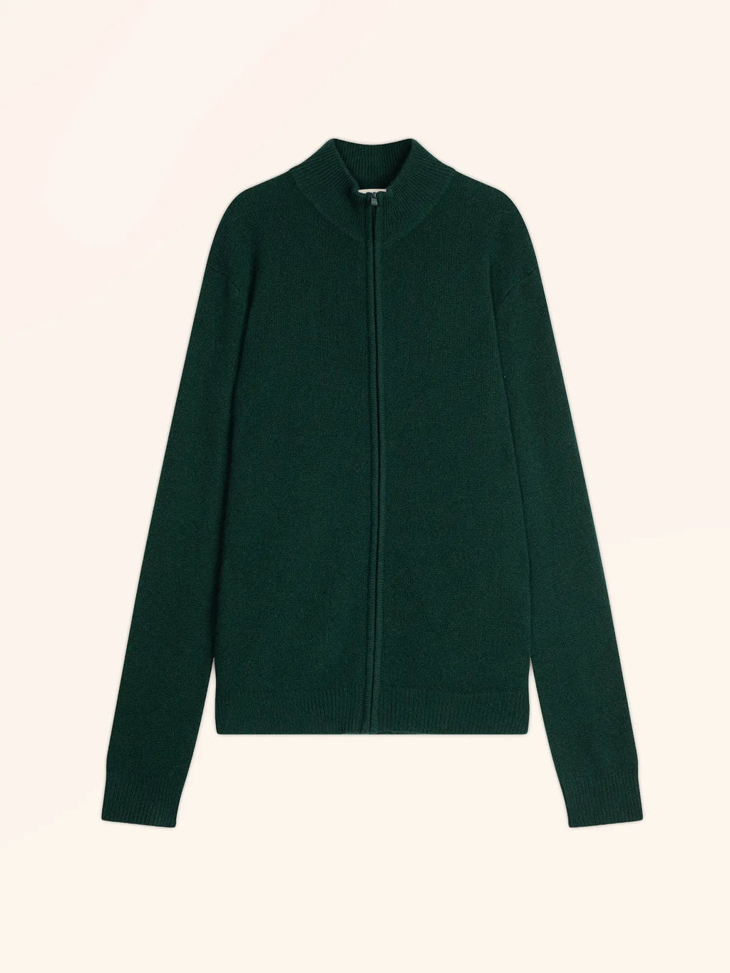 CHARLOTTE Gilet Zippé Col Camionneur 4 Fils Cyprès