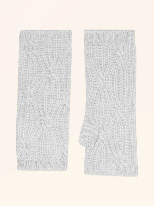 BALE Fingerlose Handschuhe 6-fädig Perlgrau meliert