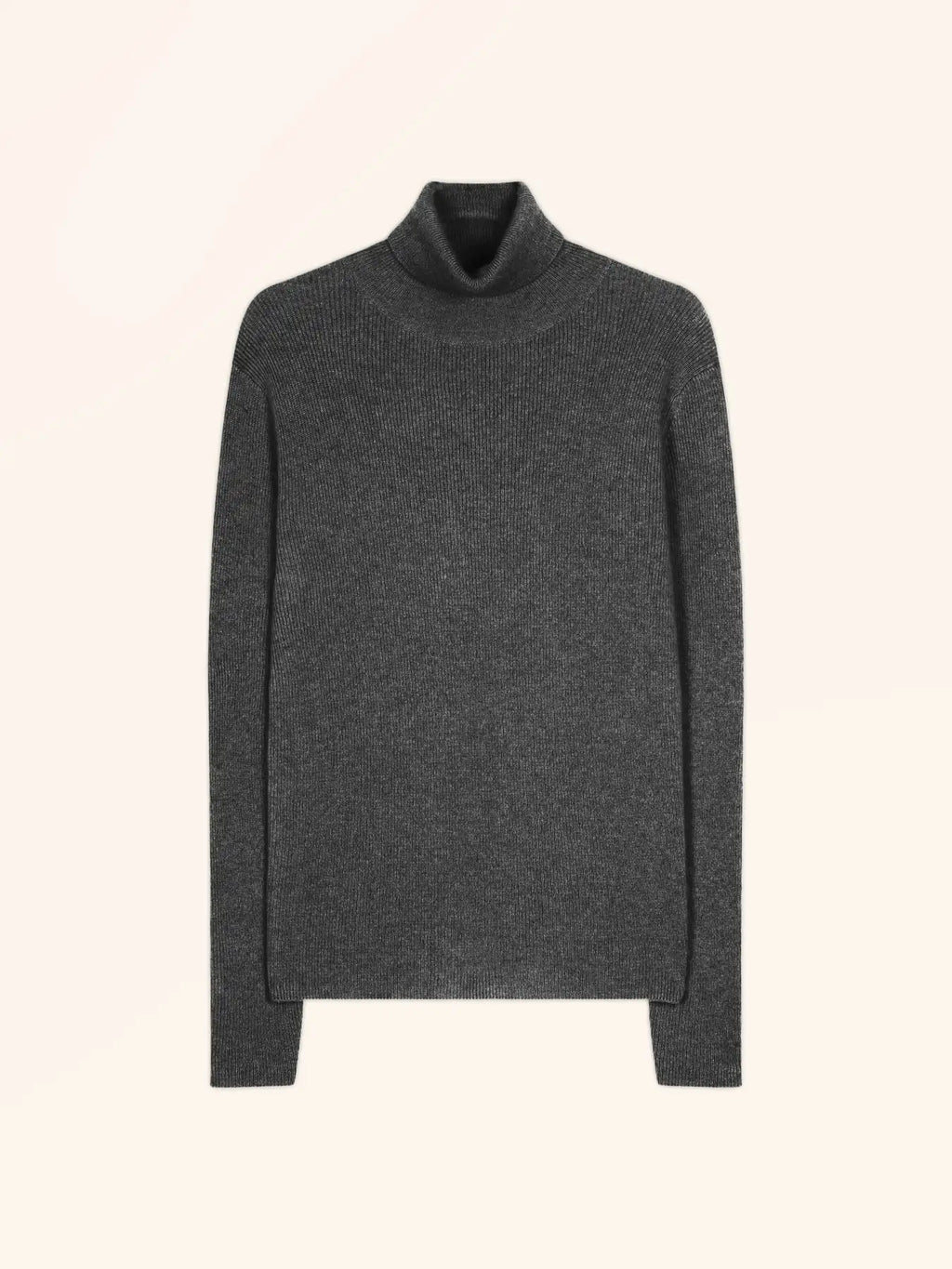 LANAIS Pull Col Roulé Anthracite Chiné