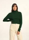 LANAIS Pullover Rollkragen Zypressengrün