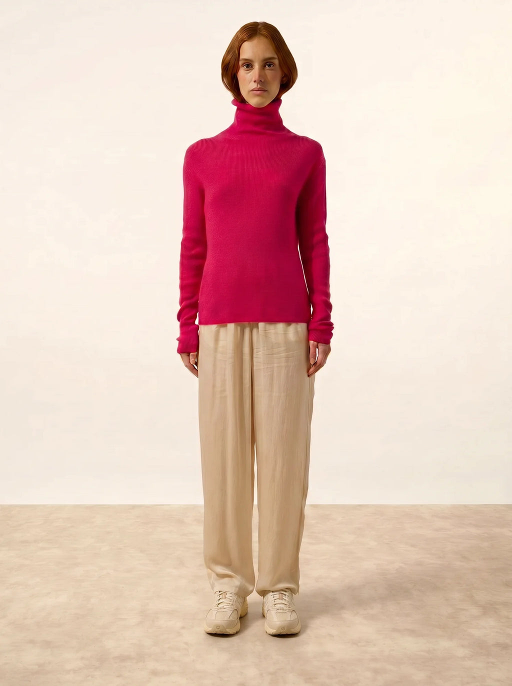 LANAIS Pullover Rollkragen Fuchsia