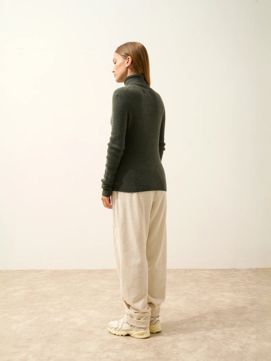 LANAIS Sweater Turtleneck Heather Khaki