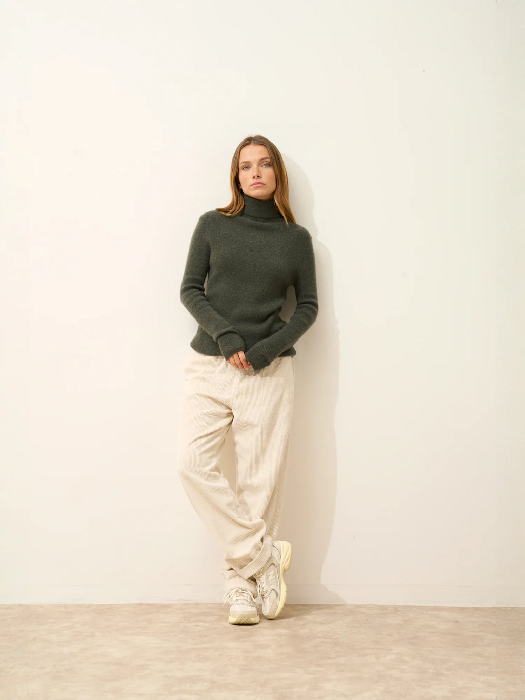 LANAIS Sweater Turtleneck Heather Khaki