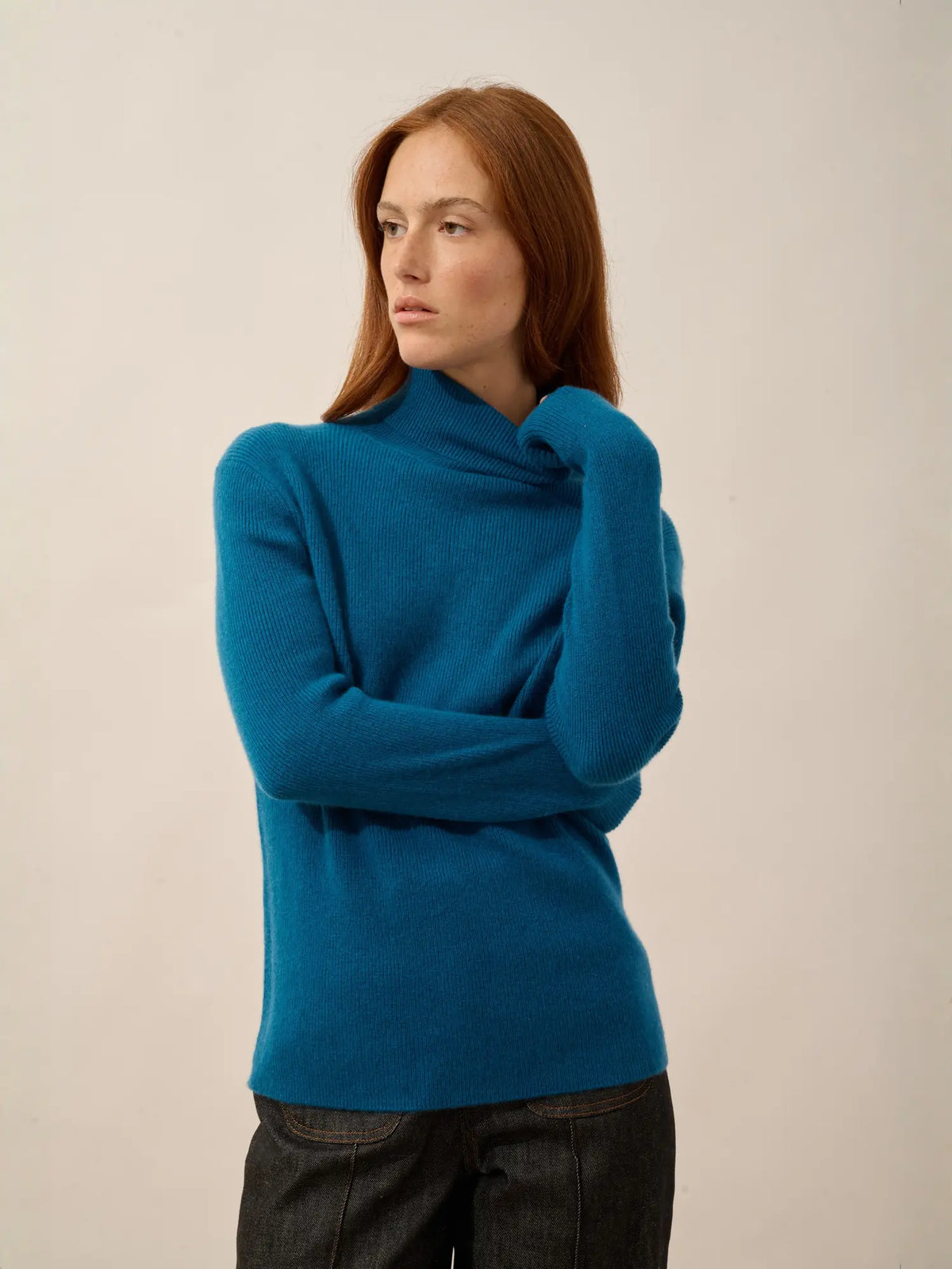 LANAIS Sweater Turtleneck Peacock