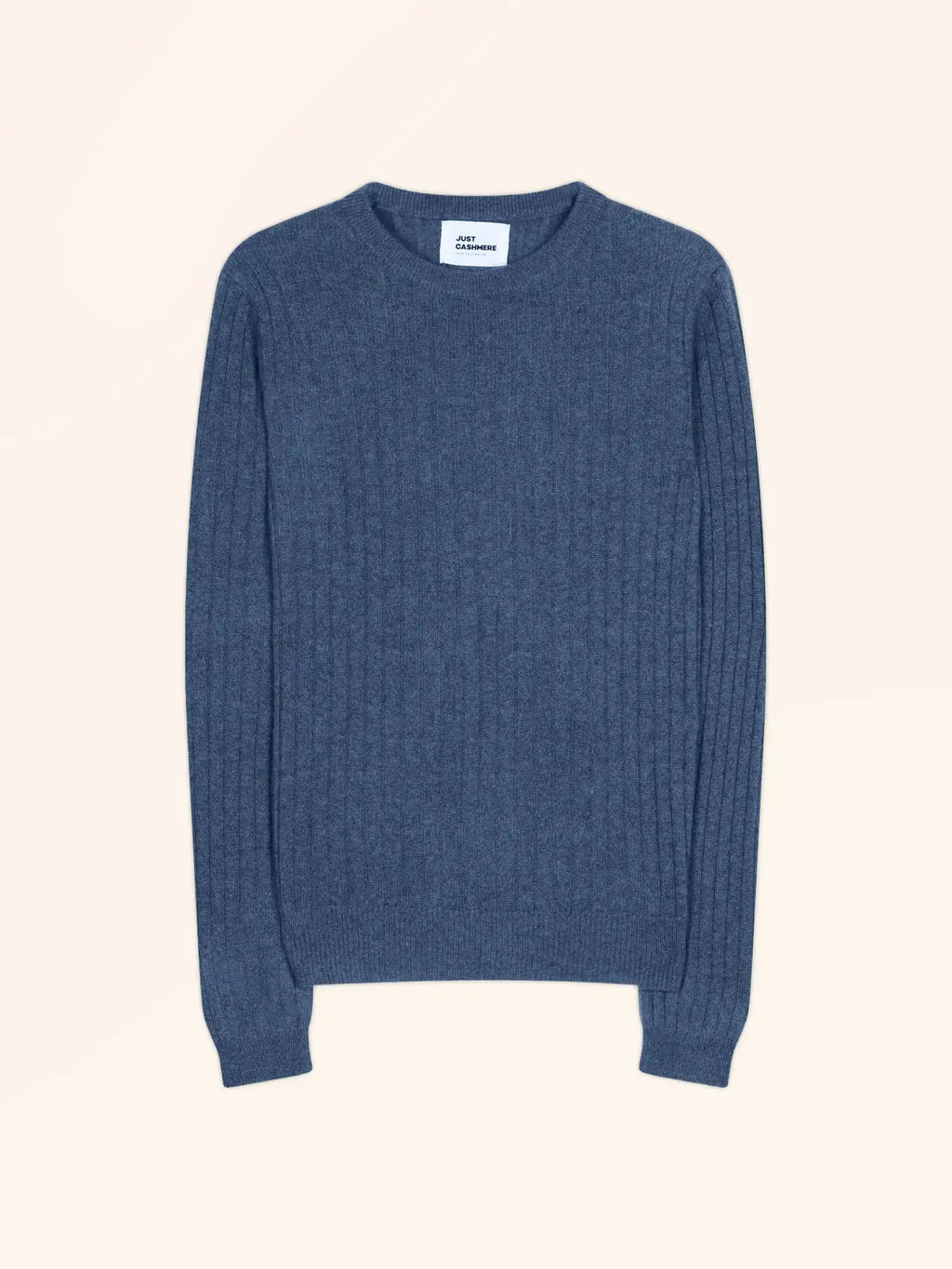 AVANA Pull Col Rond Bleu Denim